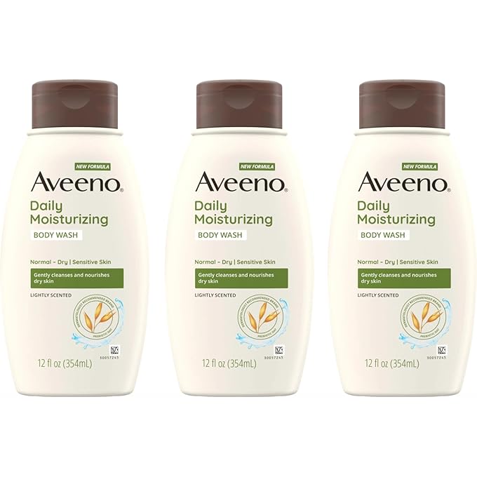 Aveeno Daily Moisturizing Body Wash, 12 Fl. Oz, Pack of 3 - Image 1